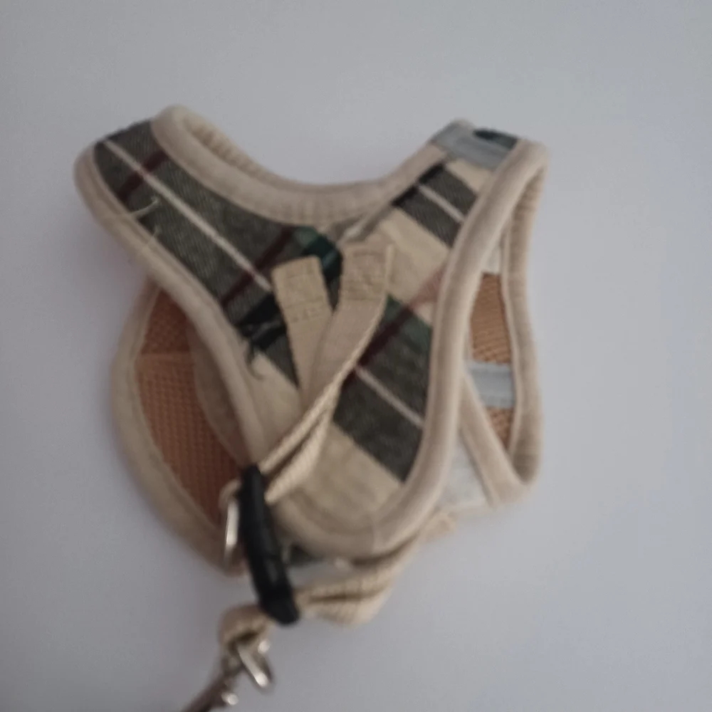 Pup Tech Burberry Look Harness + Leash Sz S